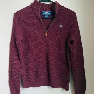 Vineyard Vines Maroon Sweater Boys M 12-14